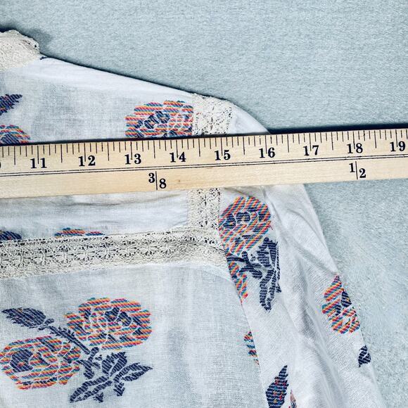 Sundance Cottagecore Top Womens S Floral Blouse Edwardian Victorian Boho - Picture 7 of 11